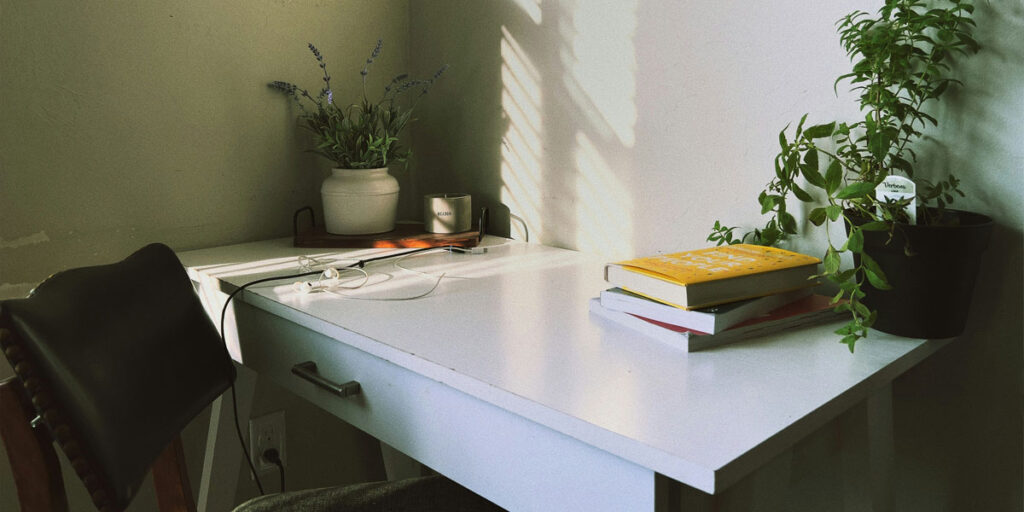 Desk in the morning light