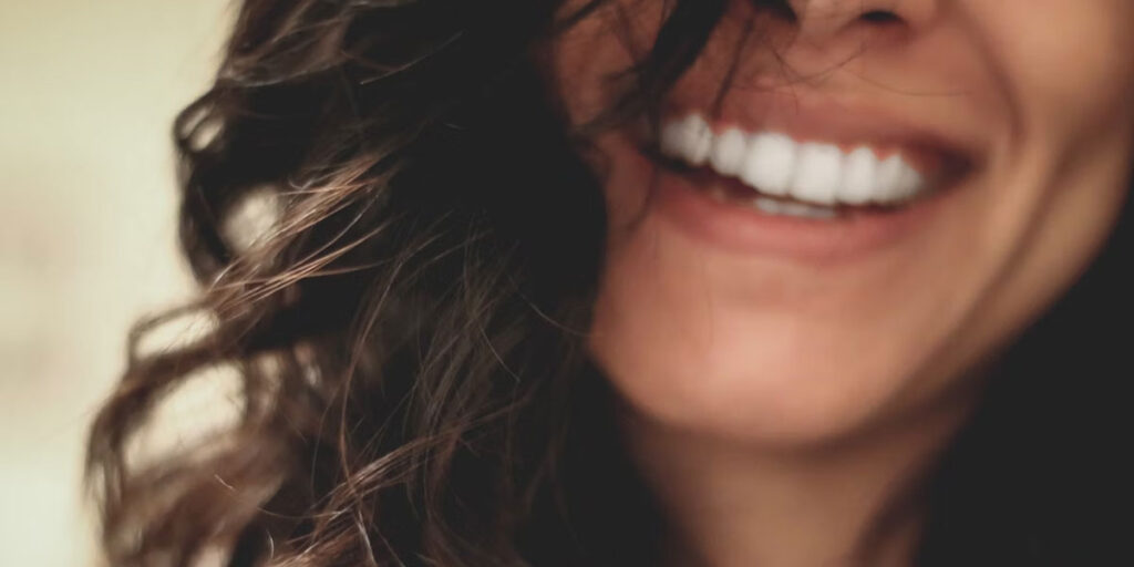 Closeup of a woman smiling