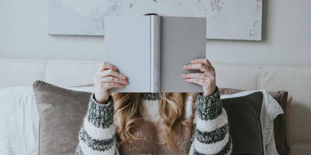Woman reading a book